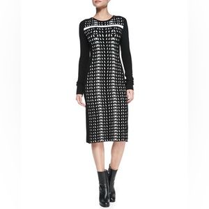 Faith Connexion Sweater Dress Geometric Jacquard Knit